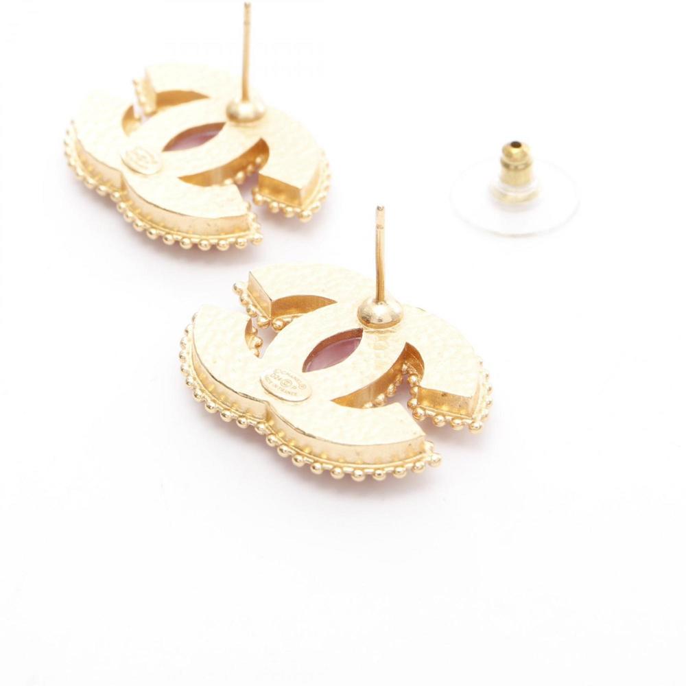 CHANEL Pink Logo Earrings - Picture 5 of 5